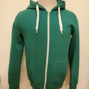 Green Zip Up Hoddie Sweater Size Medium